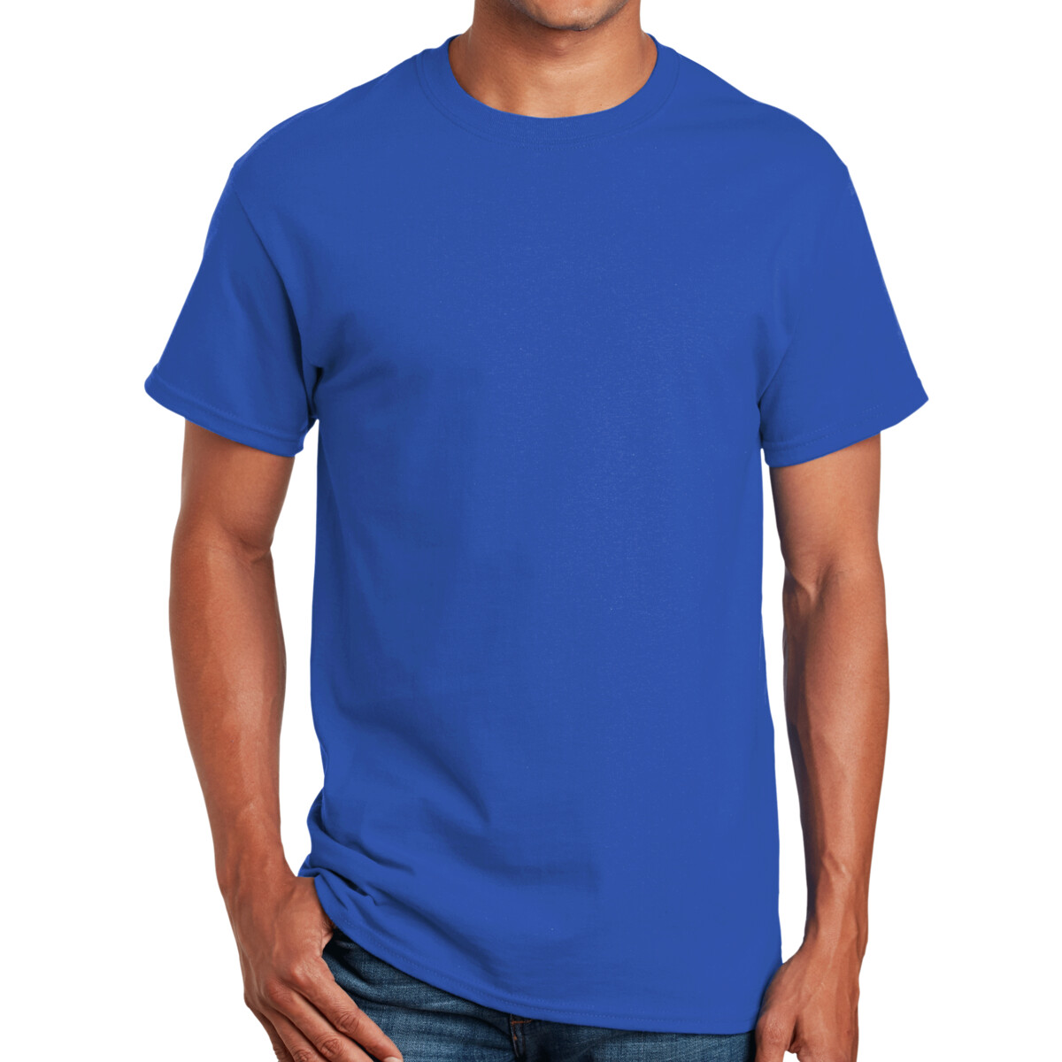 Front-view-Gildan-G200-or-2000-USA-Cotton-t-shirt-for-custom-printing-with-DTG-DTF-transfers-screen-printing-embroidery-digital-squeegee