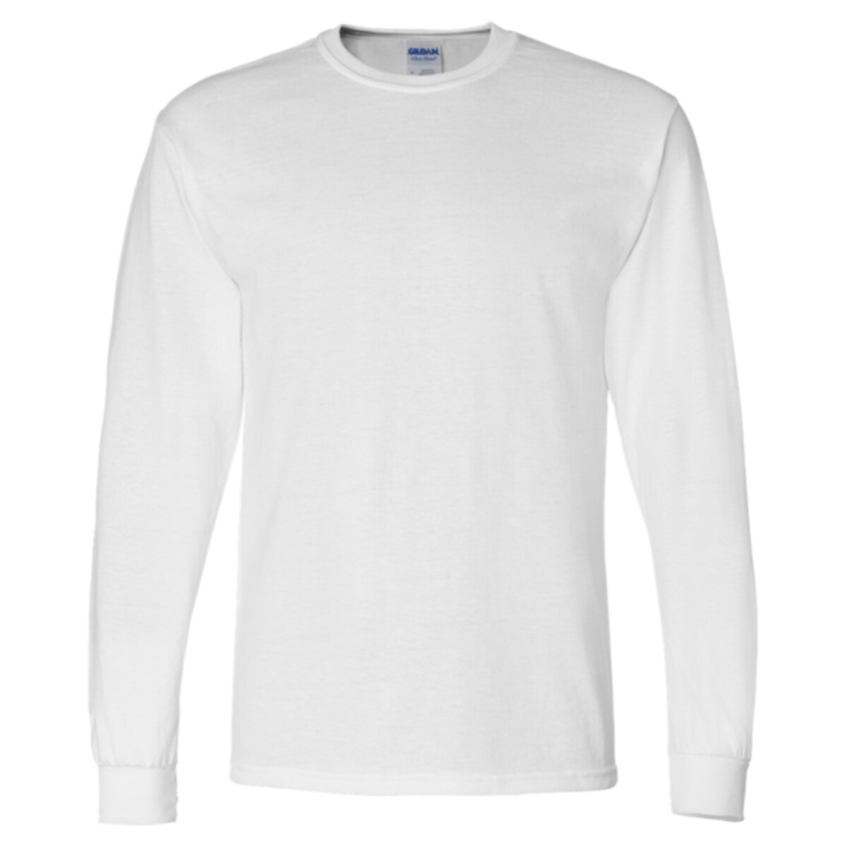 Gildan-8400-Dry-Blend-50-50-long-sleeve-t-shirt-for-custom-printing-with-DTF-transfers-screen-printing-digital-squeegee-or-embroidery-Front-view