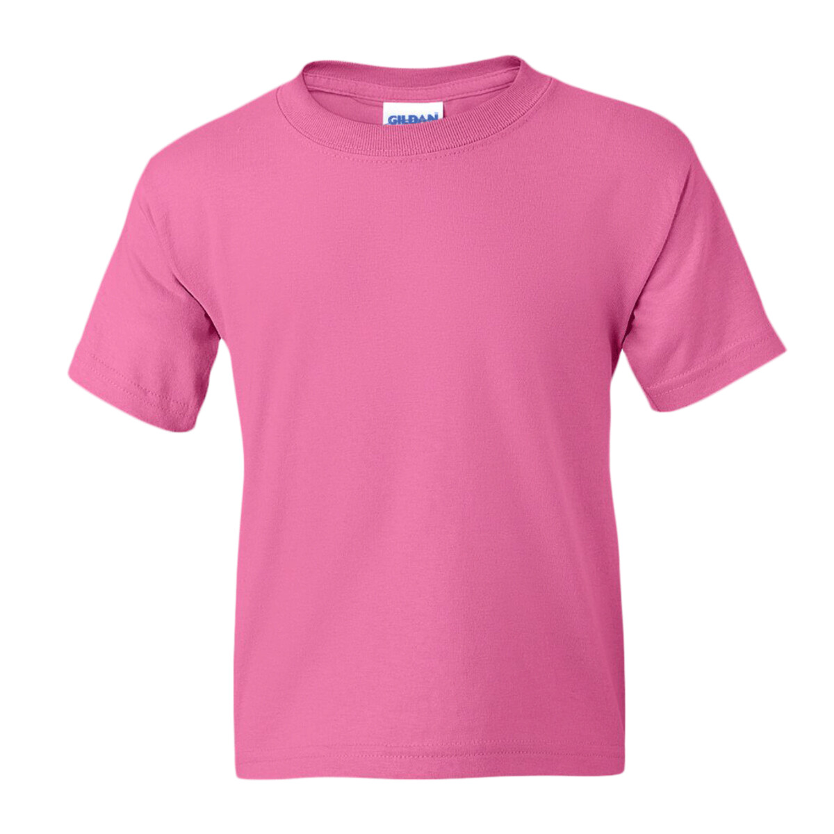 Front-view-Gildan-8000B-Youth 50-50-T-shirt-for-custom-screen-printing-DTF-transfers-embroidery-DTG-printing
