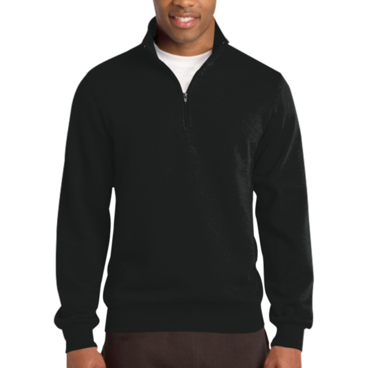 Front-Sport-Tek-TST253-Tall-Quarter-Zip-Sweatshirt-for-custom-DTF-transfers-embroidery-screen-printing
