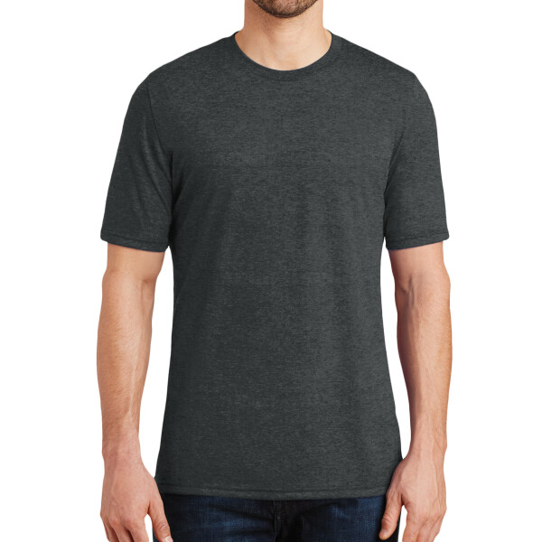 Front-view-DM130-District-Perfect-Tri-Blend-Tee-For-Custom-screen-printing-High-Quality-Soft-DTF-transfers