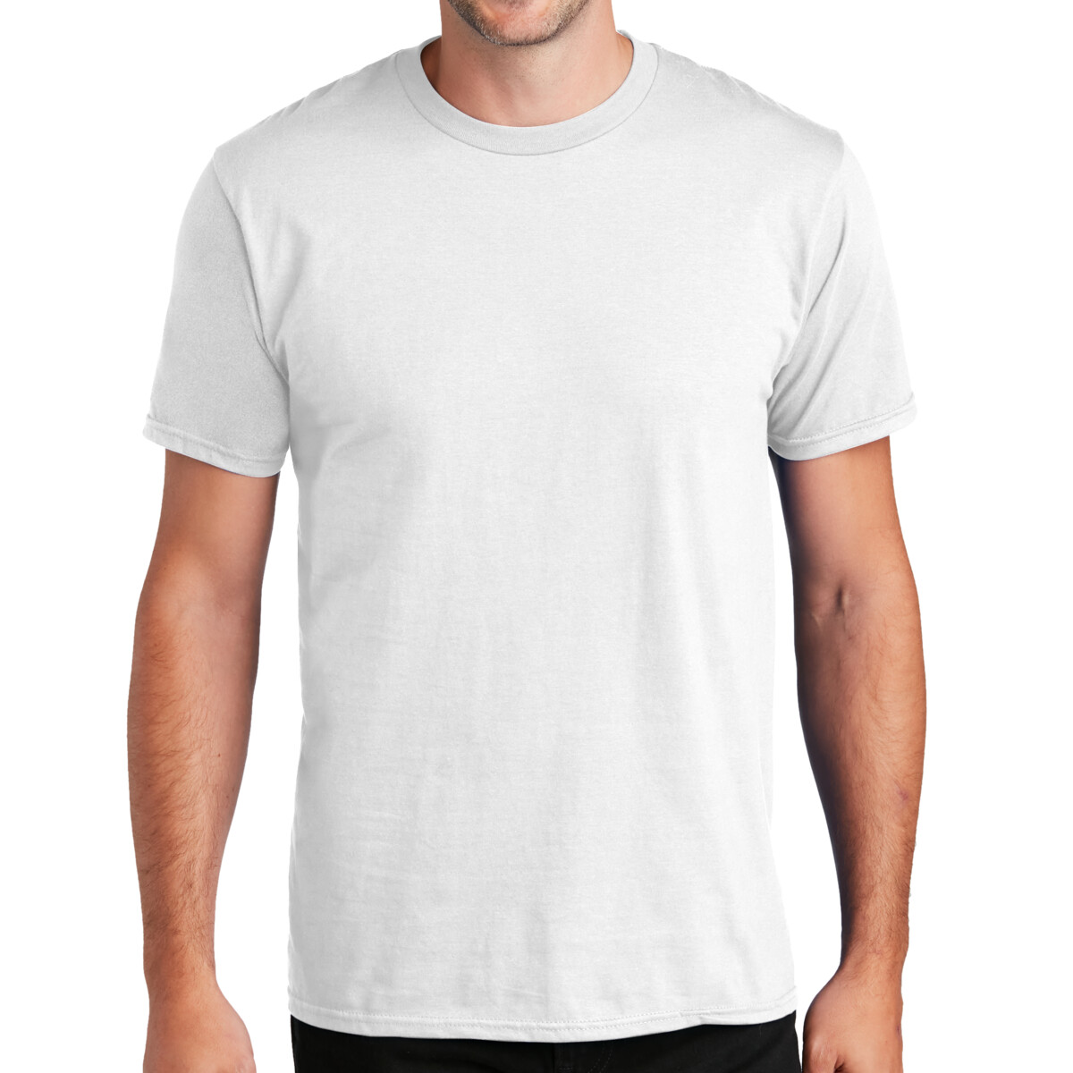 Front-view-Port-and-Company-PC450-short-sleeve-t-shirt-for-custom-screen-printing-DTG-printing-DTF-transfers-embroidery