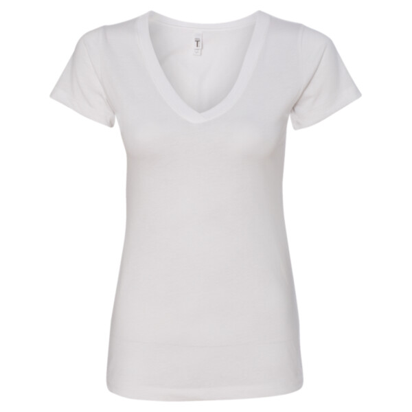 Front-view-Next-Level-Ladies-1540-V-Neck-t-shirt-for-custom-screen-printing-DTF-transfers-embroidery