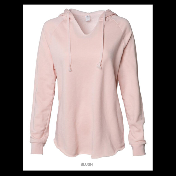 Front-view-PRM2500-California-Wave-Hooded-Sweatshirt-for-custom-screen-printing-DTF-transfers-Embroidery