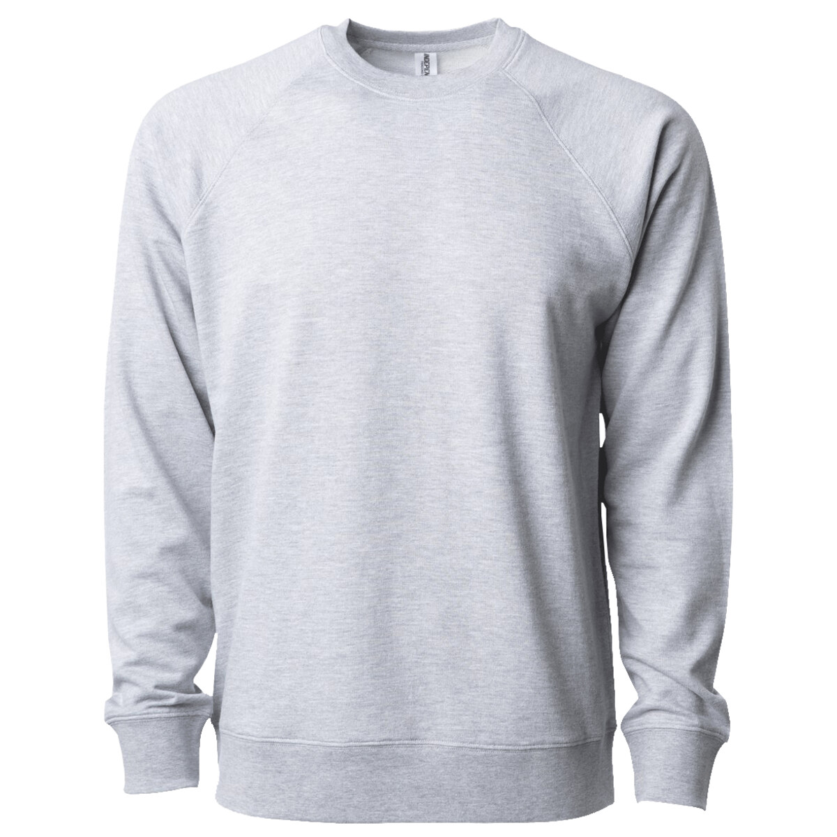 Front-SS1000C-Icon-Lightweight-Loopback-Terry-Crewneck-Sweatshirt-for-custom-screen-printing-embroidery-DTF-transfers