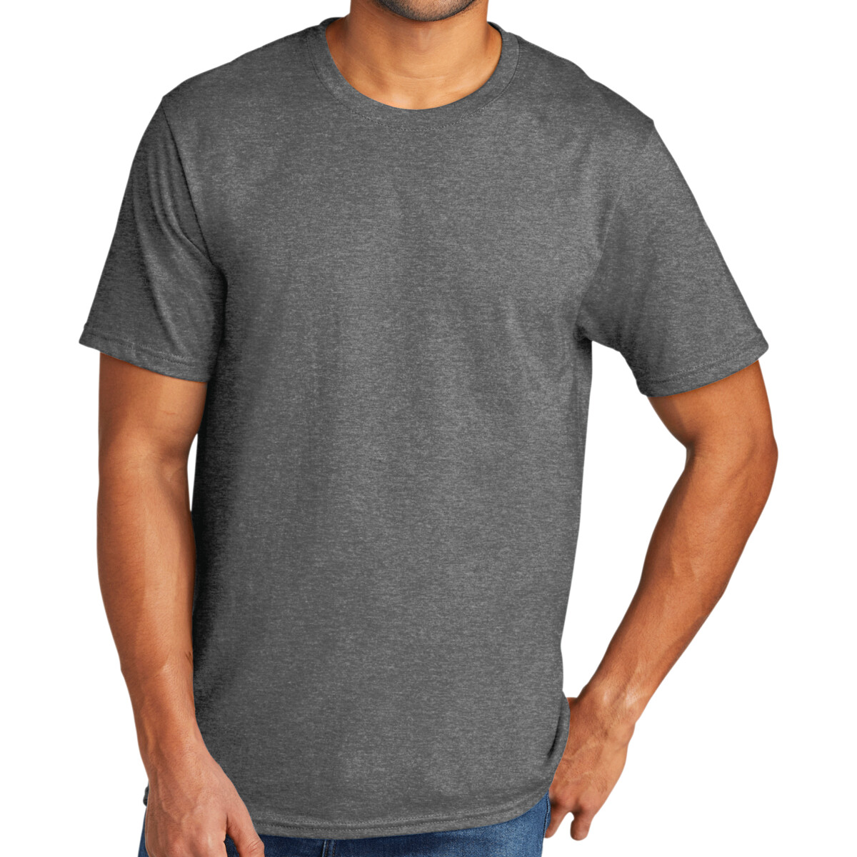 Front-view-PC330-triblend-t-shirt-for-custom-screen-printing-DTF-transfers-digital-squeegee-DTG-printing