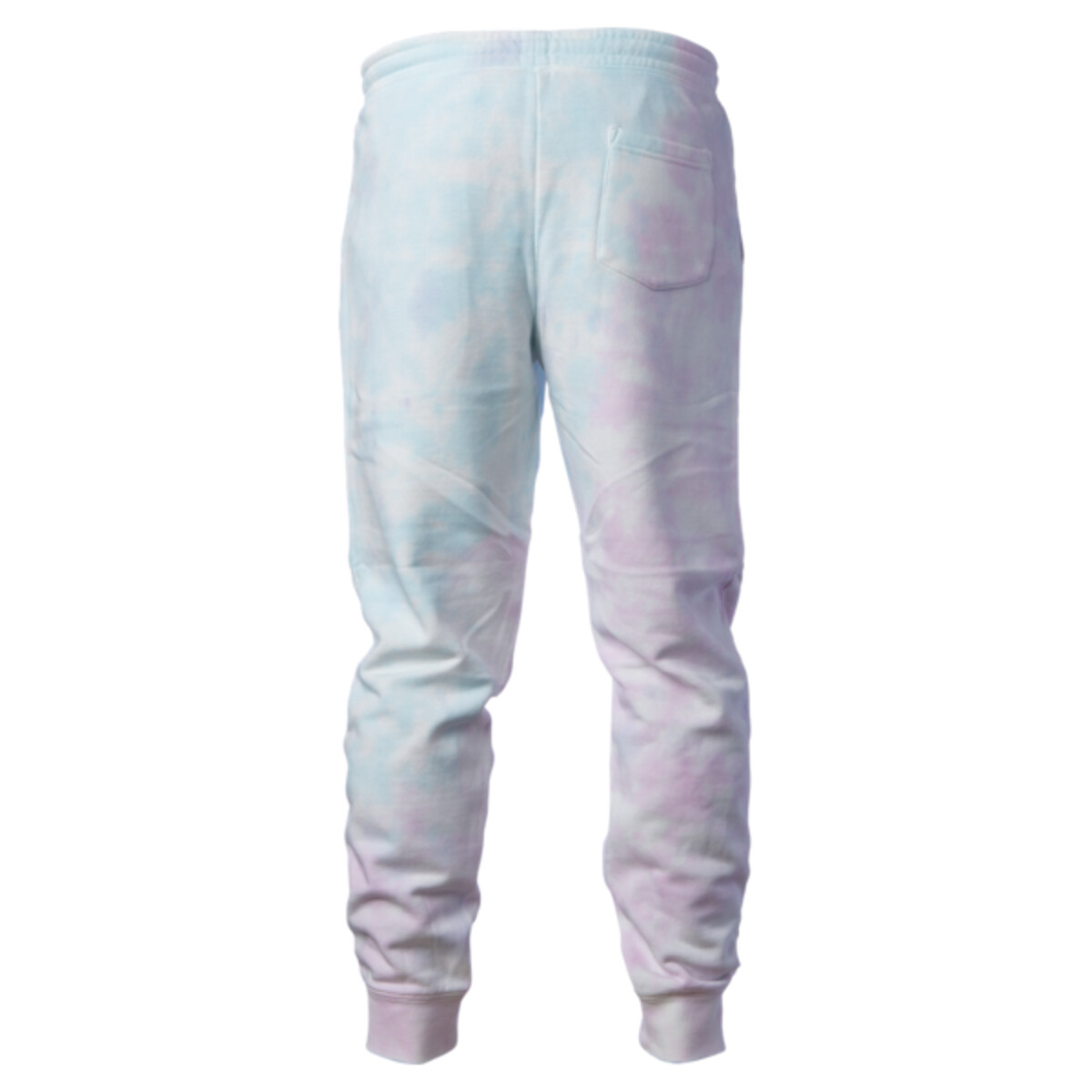 Back-view-PRM50PTTD-Tie-Dyed-Sweatpants-with-custom-DTF-transfers-custom-screen-printing