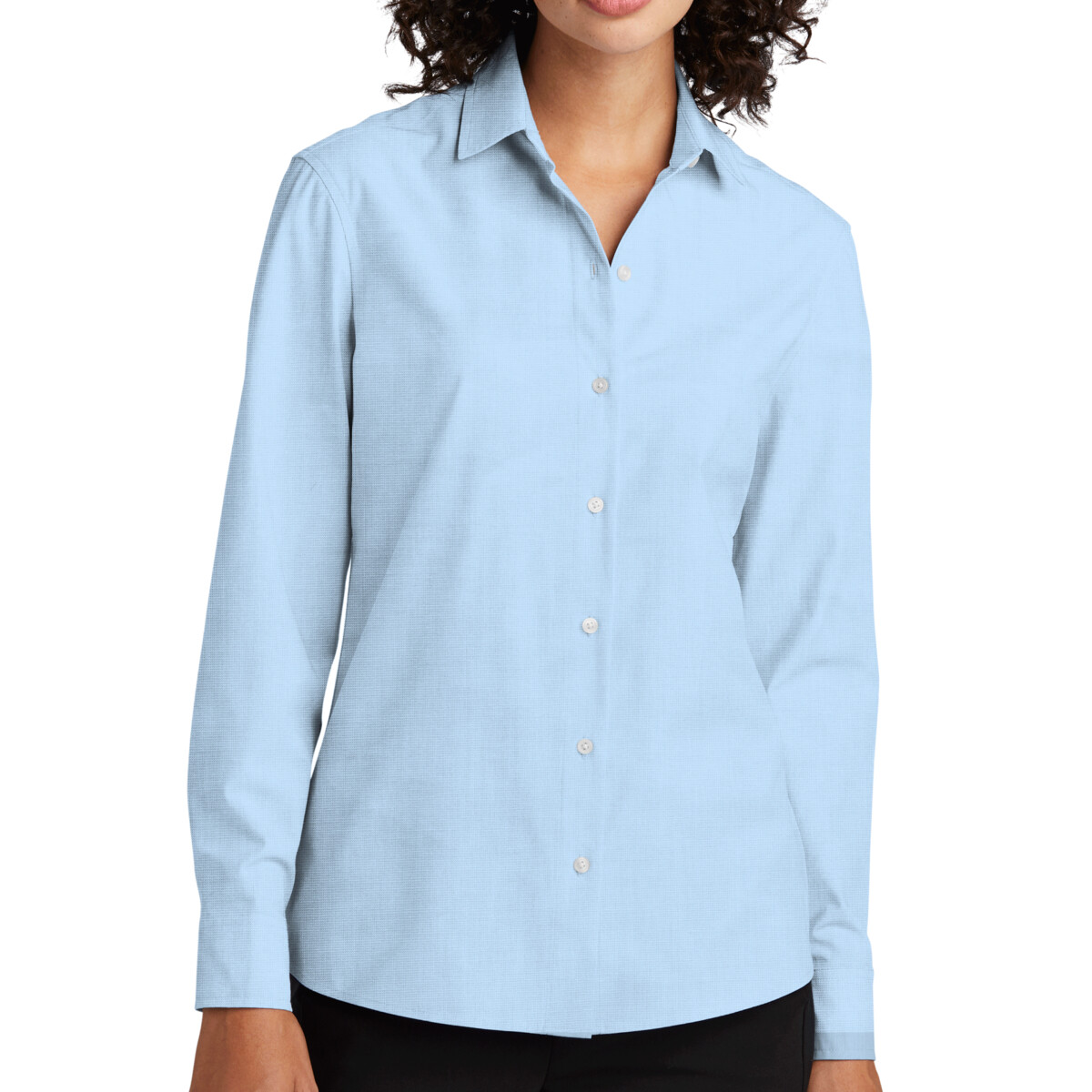 Front-Mercer+Mettle-Womens-Long-Sleeve-Stretchj-Woven-Shirt-for-custom-DTF-transfers-embroidery