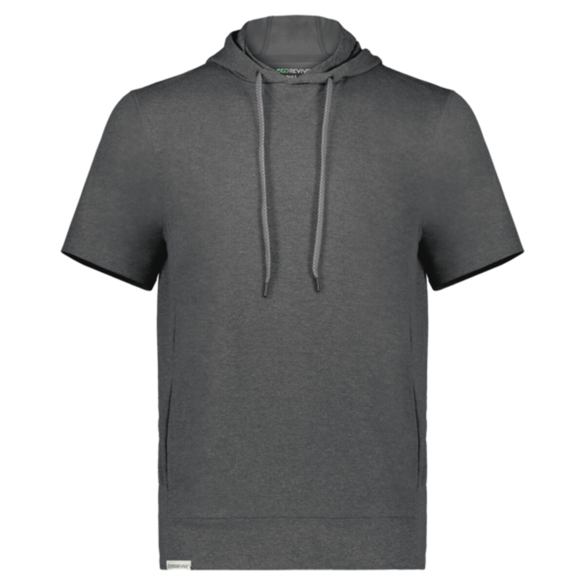 Front-view-Holloway-222605-Youth-Eco-Revive-Ventura-short-sleeve-hoodie-for-custom-screen-printing-embroidery-DTF-transfer-printing