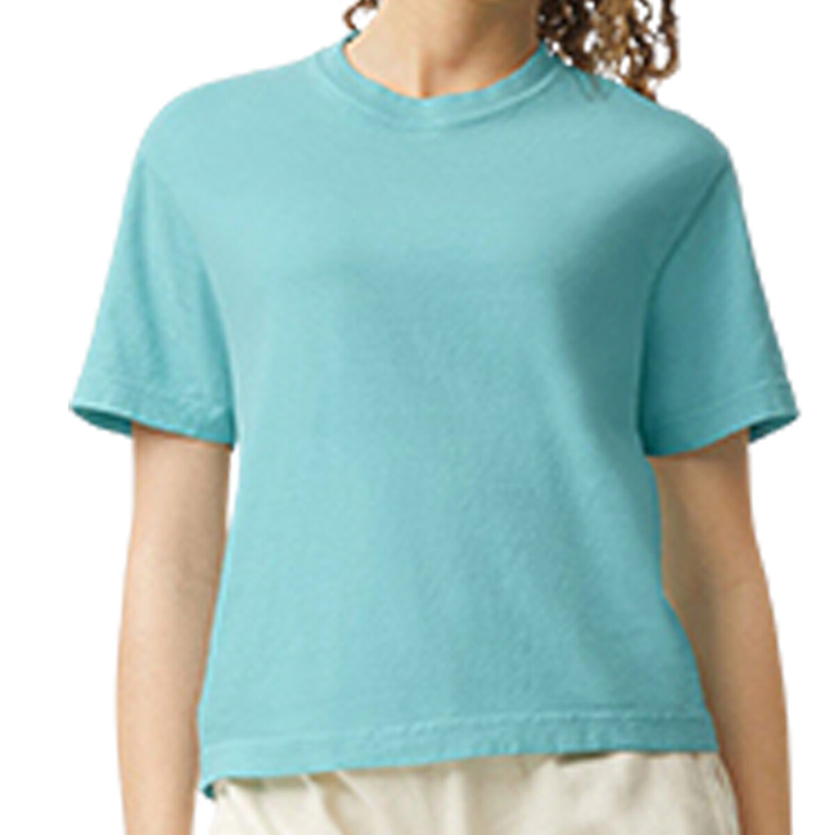 Front-view-comfort-colors-3023CL-ladies-tshirt-for-screen=printing-DTF-transfers-DTG-printing