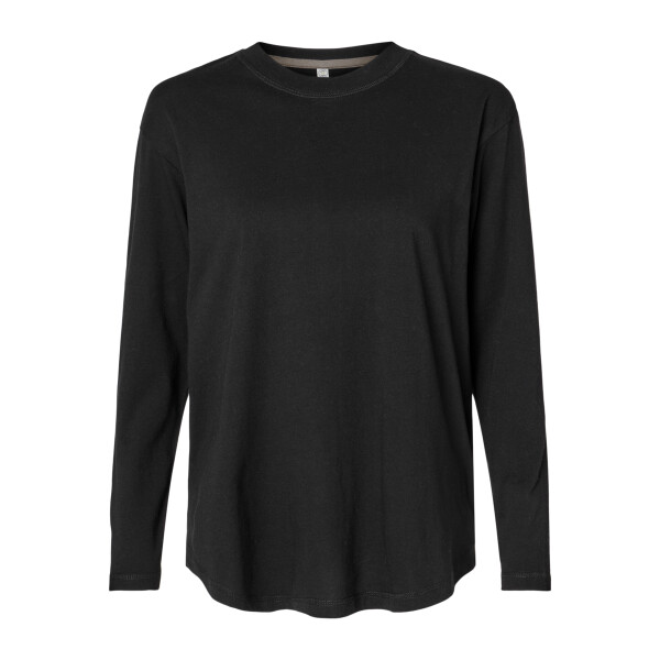 Front-view-LAT-ladies-relaxed-fit-long-sleeve-t-shirt-for-custom-screen-printing-DTF-transfers-DTG-printing-embroidery