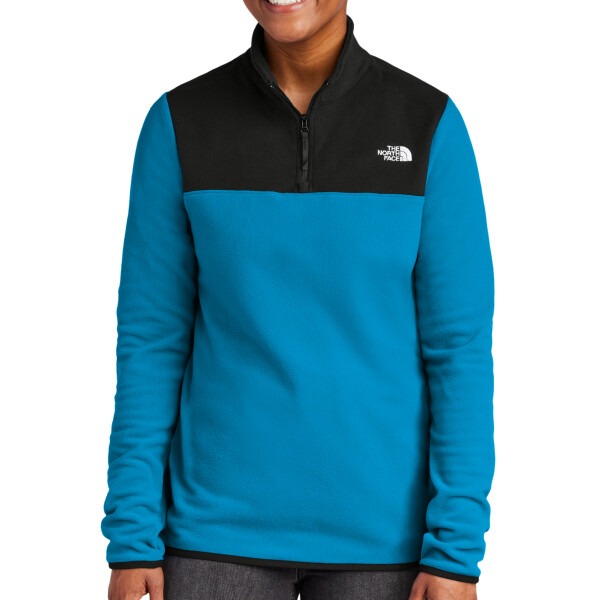 Front-The-North-Face-NF0A7V4M-Ladies-Glacier-quarter-Zip-Fleece-for-custom-screen-printing-embroidery-DTF-transfers-minimum-1-piece