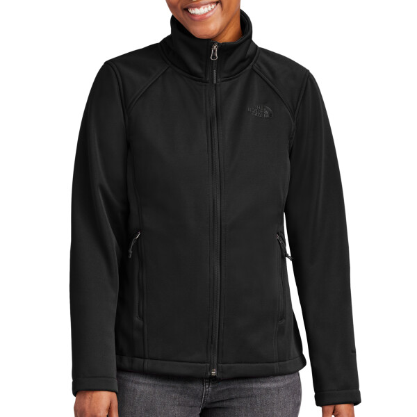 Front-The-North-Face-NF0A88D4-Ladies-Ridgewall-Soft-Shell-Jacket-for-custom-DTF-transfers-embroidery-minimum-1-piece