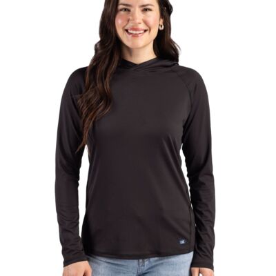 Cutter & Buck Prospect Recycled Featherlight Stretch Womens Hooded Pullover Thumbnail