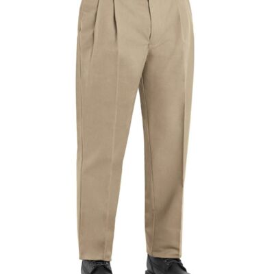 Pleated Twill Slacks - Odd & Extended Sizes Thumbnail