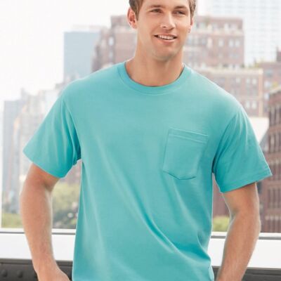 Hammer Ringspun Short Sleeve T-Shirt with a Pocket Thumbnail